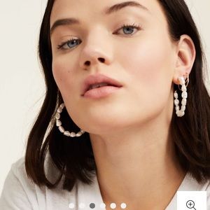 Mejuri Bold Pearl Hoop Earrings